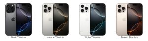 iPhone 16 Pro all colours