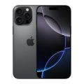 Apple iPhone 16 Pro Max in Black Titanium - front and back view, brand new