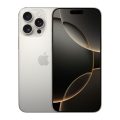 Apple iPhone 16 Pro Max in Natural Titanium - front and back view, brand new