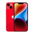 Apple iPhone 14 in (PRODUCT)RED - front and back view, brand new