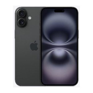 Apple iPhone 16 Plus in Black - front and back view, brand new