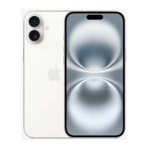 Apple iPhone 16 Plus in White - front and back view, brand new